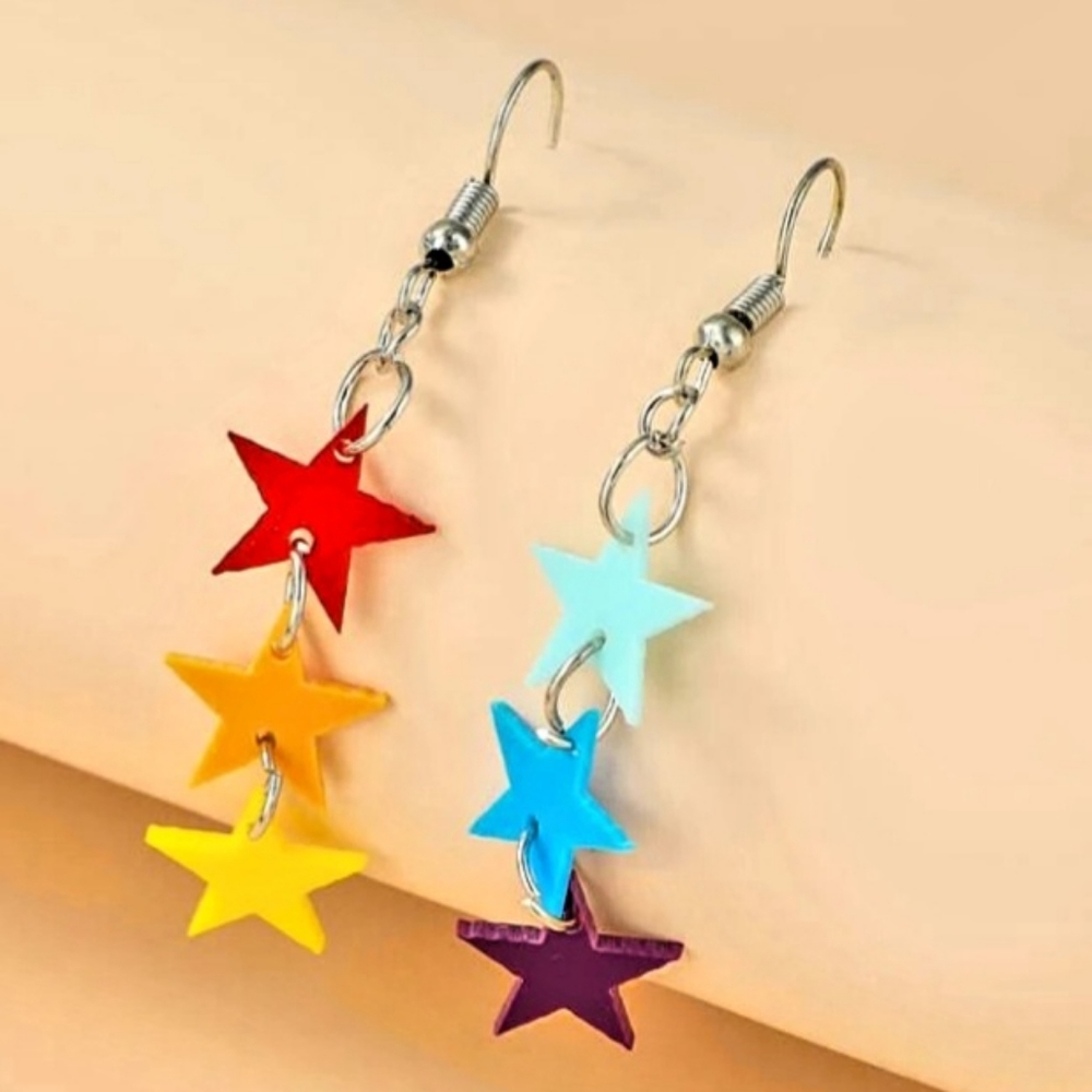 * 2 for $5 * NWT ROMWE multicolored drop earrings.